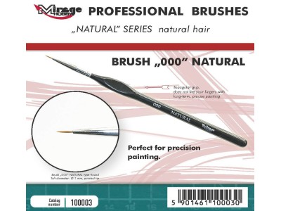 MIRAGE BRUSH NATURAL SIZE 000 