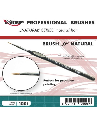MIRAGE BRUSH NATURAL SIZE 0 