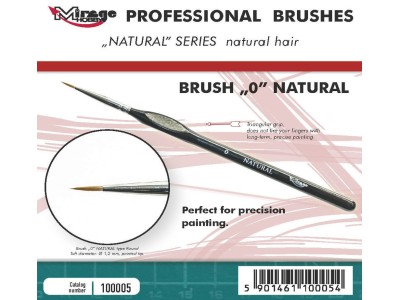 MIRAGE BRUSH NATURAL SIZE 0 