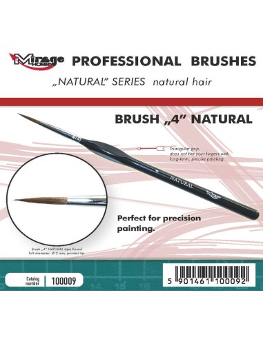 MIRAGE BRUSH NATURAL SIZE 4 