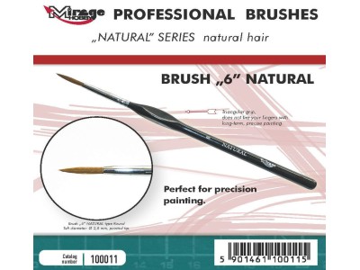 MIRAGE BRUSH NATURAL SIZE 6 