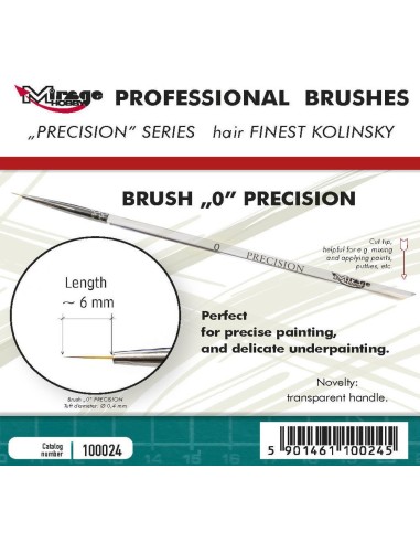 MIRAGE BRUSH PRECISION KOLINSKY SIZE 0 