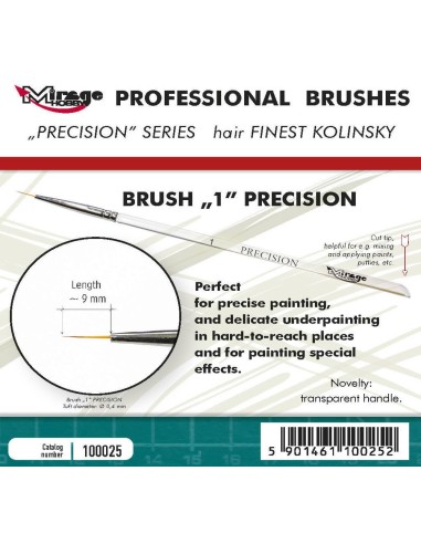 MIRAGE BRUSH PRECISION KOLINSKY SIZE 1 
