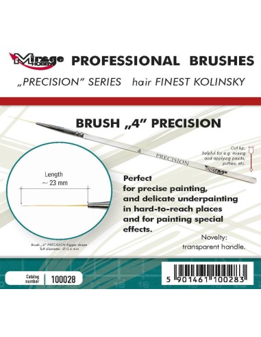 MIRAGE BRUSH PRECISION KOLINSKY SIZE 4 
