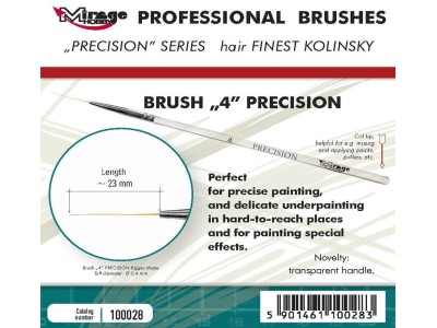 MIRAGE BRUSH PRECISION KOLINSKY SIZE 4 