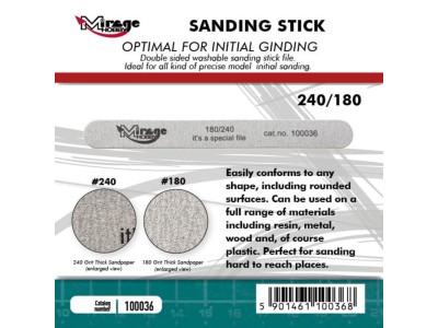 MIRAGE Sanding Stick Double Grid 180/240 
