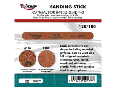 MIRAGE Sanding Stick Double Grid 120/180 