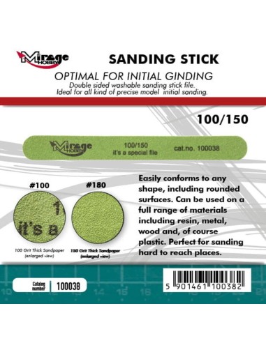 MIRAGE Sanding Stick Double Grid 100/150 