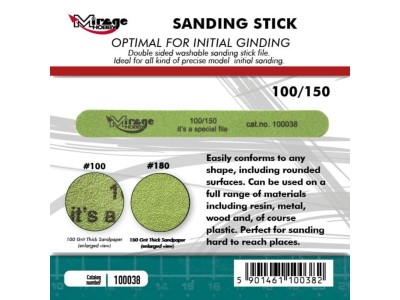 MIRAGE Sanding Stick Double Grid 100/150 