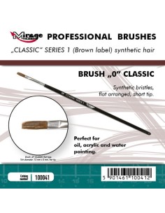 MIRAGE BRUSH FLAT HIGH QUALITY CLASSIC SERIES 1 size 0 
