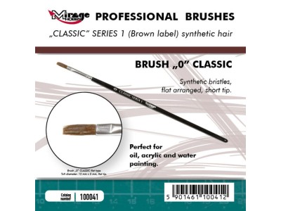 MIRAGE BRUSH FLAT HIGH QUALITY CLASSIC SERIES 1 size 0 