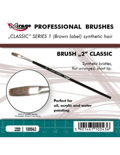 MIRAGE BRUSH FLAT HIGH QUALITY CLASSIC SERIES 1 size 2 