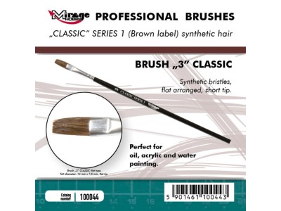 MIRAGE BRUSH FLAT HIGH QUALITY CLASSIC SERIES 1 size 3 