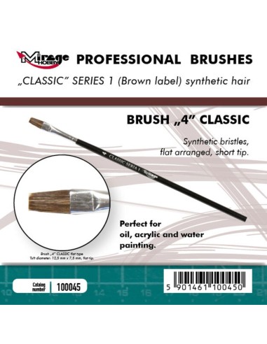 MIRAGE BRUSH FLAT HIGH QUALITY CLASSIC SERIES 1 size 4 
