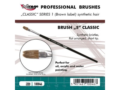 MIRAGE BRUSH FLAT HIGH QUALITY CLASSIC SERIES 1 size 5 