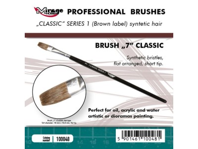 MIRAGE BRUSH FLAT HIGH QUALITY CLASSIC SERIES 1 size 7 