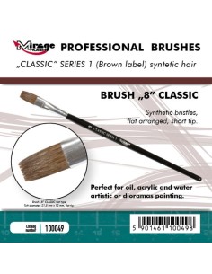 MIRAGE BRUSH FLAT HIGH QUALITY CLASSIC SERIES 1 size 8 