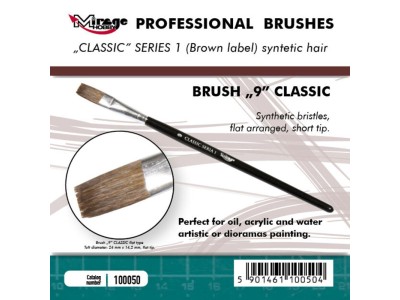 MIRAGE BRUSH FLAT HIGH QUALITY CLASSIC SERIES 1 size 9 