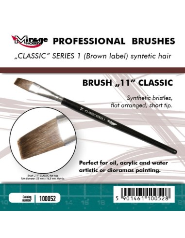MIRAGE BRUSH FLAT HIGH QUALITY CLASSIC SERIES 1 size 11 