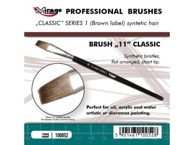 MIRAGE BRUSH FLAT HIGH QUALITY CLASSIC SERIES 1 size 11 