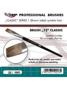 MIRAGE BRUSH FLAT HIGH QUALITY CLASSIC SERIES 1 size 12 