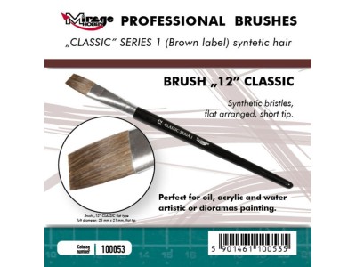 MIRAGE BRUSH FLAT HIGH QUALITY CLASSIC SERIES 1 size 12 