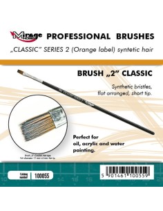 MIRAGE BRUSH FLAT HIGH QUALITY CLASSIC SERIES 2 size 2 