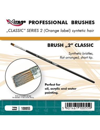 MIRAGE BRUSH FLAT HIGH QUALITY CLASSIC SERIES 2 size 2 