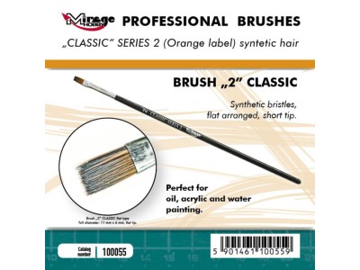 MIRAGE BRUSH FLAT HIGH QUALITY CLASSIC SERIES 2 size 2 