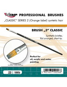 MIRAGE BRUSH FLAT HIGH QUALITY CLASSIC SERIES 2 size 3 