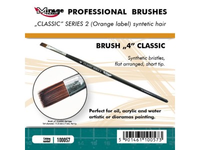 MIRAGE BRUSH FLAT HIGH QUALITY CLASSIC SERIES 2 size 4 