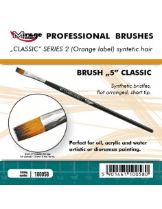 MIRAGE BRUSH FLAT HIGH QUALITY CLASSIC SERIES 2 size 5 