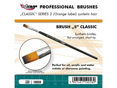 MIRAGE BRUSH FLAT HIGH QUALITY CLASSIC SERIES 2 size 5 