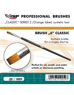 MIRAGE BRUSH FLAT HIGH QUALITY CLASSIC SERIES 2 size 6 
