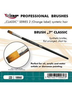 MIRAGE BRUSH FLAT HIGH QUALITY CLASSIC SERIES 2 size 7 