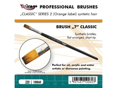 MIRAGE BRUSH FLAT HIGH QUALITY CLASSIC SERIES 2 size 7 