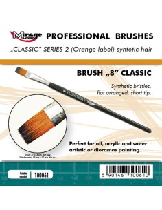 MIRAGE BRUSH FLAT HIGH QUALITY CLASSIC SERIES 2 size 8 
