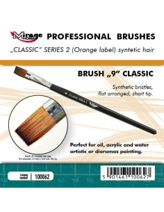 MIRAGE BRUSH FLAT HIGH QUALITY CLASSIC SERIES 2 size 9 