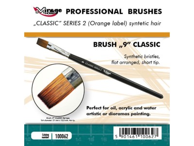 MIRAGE BRUSH FLAT HIGH QUALITY CLASSIC SERIES 2 size 9 