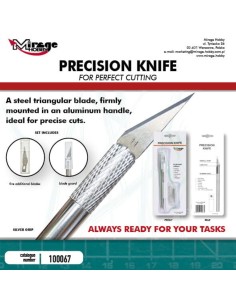 MIRAGE Precision Knife + 5 blades (SILVER) 