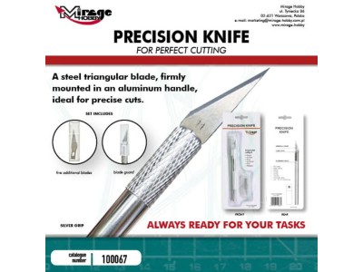 MIRAGE Precision Knife + 5 blades (SILVER) 