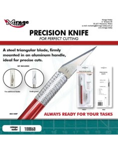 MIRAGE Precision Knife + 5 blades (RED) 