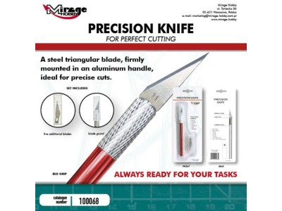 MIRAGE Precision Knife + 5 blades (RED) 