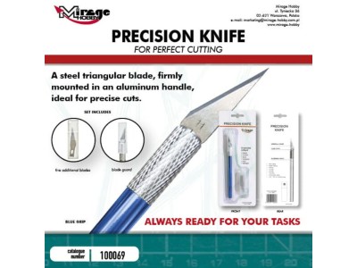MIRAGE Precision Knife + 5 blades (BLUE) 
