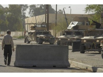 Modern concrete road barriers 
