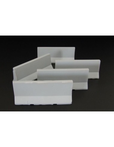 Modern concrete road barriers 