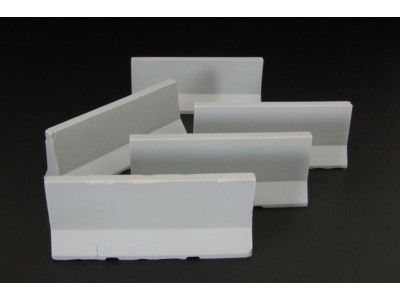 Modern concrete road barriers 