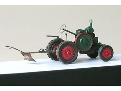 Tractor Svoboda with plow year1937 