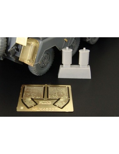 Sd Kfz 232 exhaust shroud mesh and silencer 