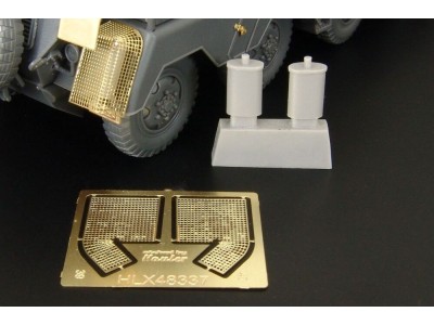 Sd Kfz 232 exhaust shroud mesh and silencer 